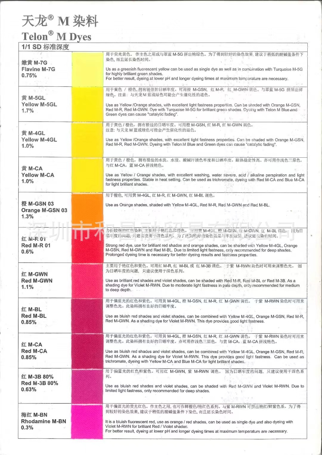 德司达酸性染料-天龙梅红M-BN